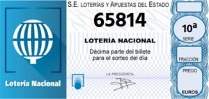 Décimo de lotería Granada 65814