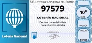 Décimo de lotería Granada 97579
