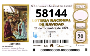 Décimo Lotería Navidad 2024 Granada 58144