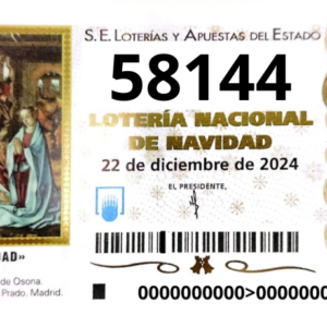 Décimo Lotería Navidad 2024 Granada 58144