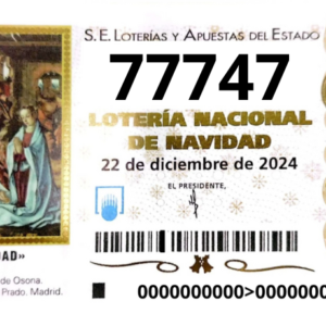 Décimo Lotería Navidad 2024 Granada 77747