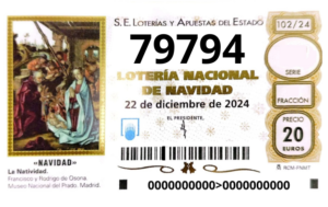 Décimo Lotería Navidad 2024 Granada 79794