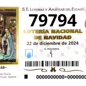 Décimo Lotería Navidad 2024 Granada 79794